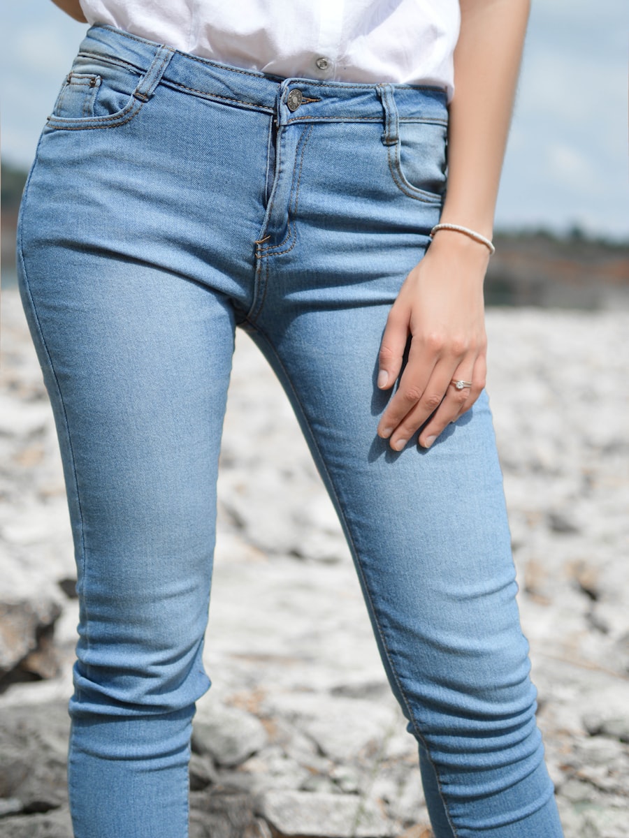 Jean Skinny Tiro Alto Azul Clásico